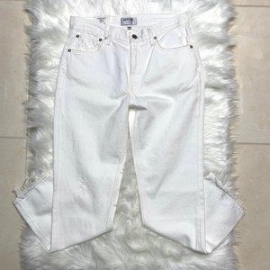 AGOLDE Cigarette low slung straight white sz 27